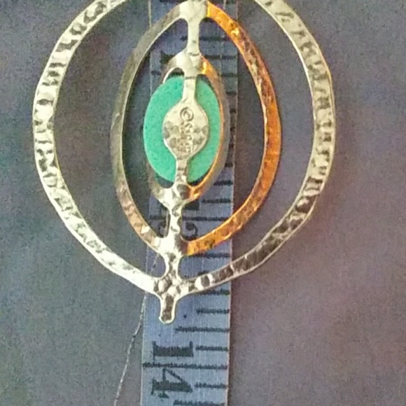 🦋Faux turquoise silver plated necklace boho style - Picture 6 of 8